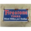 Image 3 : 2 Modern Rustic Style Signs ; Goodyear 5.5" x 16" & Firestone 7" x 14"