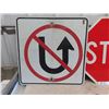 Image 2 : 3 Street Signs; Stop, No U-Turn & No Parking