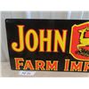 Image 2 : Modern John Deere Embossed Tin Sign 13" x 42"