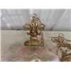Image 2 : Glass + Brass Hanging Swag Lamp