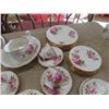 Image 2 : 56 pieces Royal Albert " American Beauty' : Cups, Saucers, Plates, Gravy Boat, Platters, Trays plus 