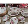 Image 3 : 56 pieces Royal Albert " American Beauty' : Cups, Saucers, Plates, Gravy Boat, Platters, Trays plus 