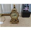 Image 3 : Brass Mounted Lamp, Eagle Ornament, Wind Up Clock, Lighted Flower Display