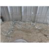 Image 2 : Large Lot of Glass + Cut Glass; Wine Glasses, Plates, Ice Bucket, Candle Holders, Covered Dishes plu