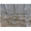 Image 3 : Large Lot of Glass + Cut Glass; Wine Glasses, Plates, Ice Bucket, Candle Holders, Covered Dishes plu