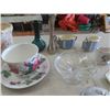 Image 3 : Miscellaneous Lot ; Trays, Cup + Saucer, Candy Dish, Small Vases plus more