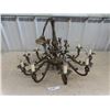 Image 1 : Very Heavy Ornate Brass Chandelier Carved with Cherubs?