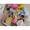 Image 2 : Large Tin Doll House with Bag of Plastic Furniture