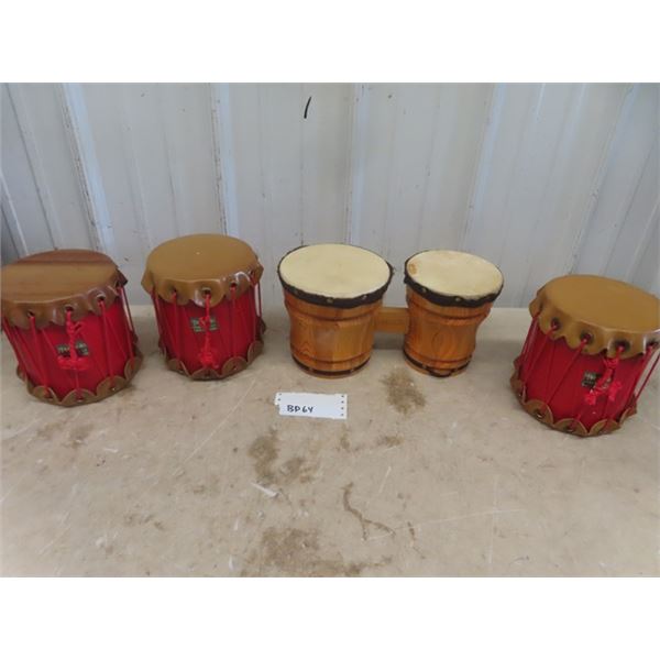 Bongos & 3 Small Drums - Peripole