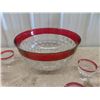 Image 3 : Punch Bowl with 12 Cups & 2 Candy Dishes