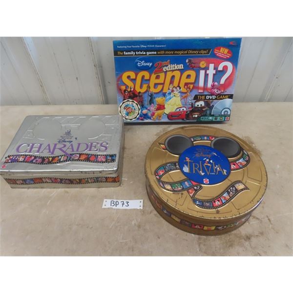 3 Disney Games - 2 in Metal Boxes