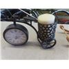 Image 4 : Carved Sailboat, Bottle Opener, 2 Wooden Art Items Clock Candle Holder, Wooden Cow Figure