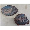 Image 5 : Carved Sailboat, Bottle Opener, 2 Wooden Art Items Clock Candle Holder, Wooden Cow Figure