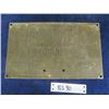 Image 1 : Canadian Westinghouse Brass Transformer Plate 7" x 12"