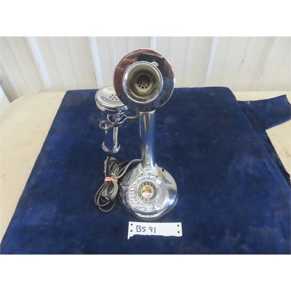 Silver Candle Stick Phone