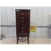 Image 1 : Wooden Floor Standing 6 Drawer Jewelry Box with 2 Side Panels & Top Box 40" x 15" x 9 "