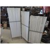 Image 2 : 3 Panel Folding Room Divider - Wrought Iron + Cloth