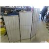 Image 4 : 3 Panel Folding Room Divider - Wrought Iron + Cloth