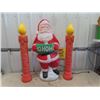 Image 1 : 40" Santa Blow Mold with 2 Standing 38" Candles