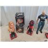 Image 2 : Lot if Wrestling Items; 4 Bobbleheads, 2 Christmas Ornaments, 3 Dudes on Motorcycles