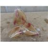 Image 4 : 3 Glass Murano Flower  Spiral Stem Ornaments Blown Glass