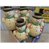 Image 2 : 4 Lighted Pathway Snowmen with Box 18" overall