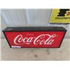 Image 2 : Coca-Cola Light Up Sign 10" x 23" -Metal Casing with Plastic Face - Missing Plug End