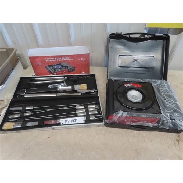 New in Box -Portable Gas Range & BBQ Tool Set