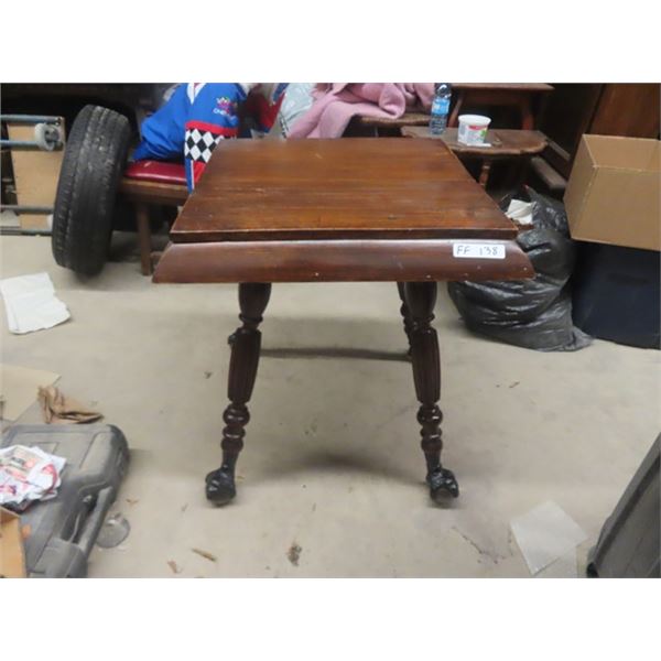 Parlor Table with Large Ball Claw Feet 30  x 24  x 24 