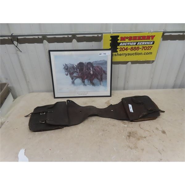 Leather Saddle Bags & Slogan Picture
