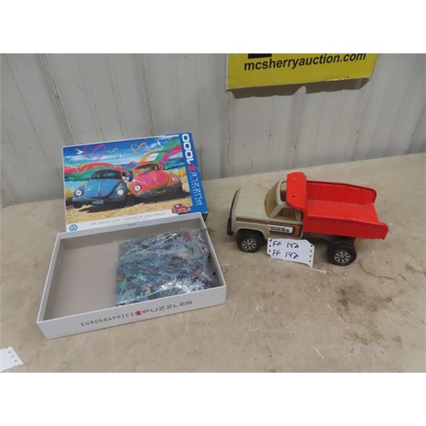 Tonka Metal Dump Truck & VW 1000pc Puzzle