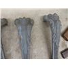 Image 4 : 4 Cast Legs 16" Long, Wooden Stool & 2 Levels