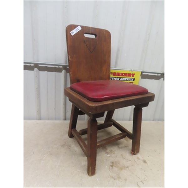 Wooden Chair with Upholstered Seat