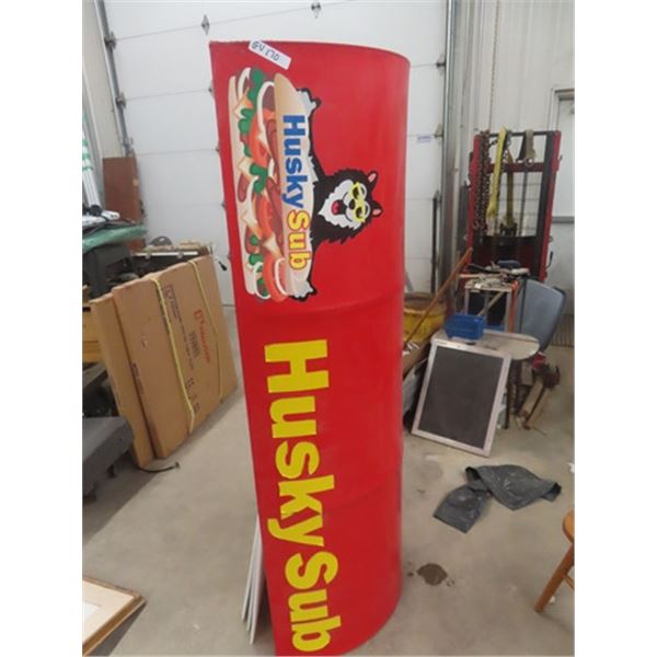 Florescent Light with Husky Sub Advertising 72" x 19" x 30"