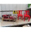 Image 1 : Sleigh & 2 Children's Chairs