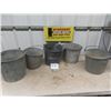 Image 1 : 5 Galvanized Pails with Handles