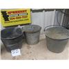 Image 2 : 5 Galvanized Pails with Handles