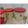 Image 4 : 12 Vintage Cannisters - Red Ones Are Metal, Yellow are Plastic