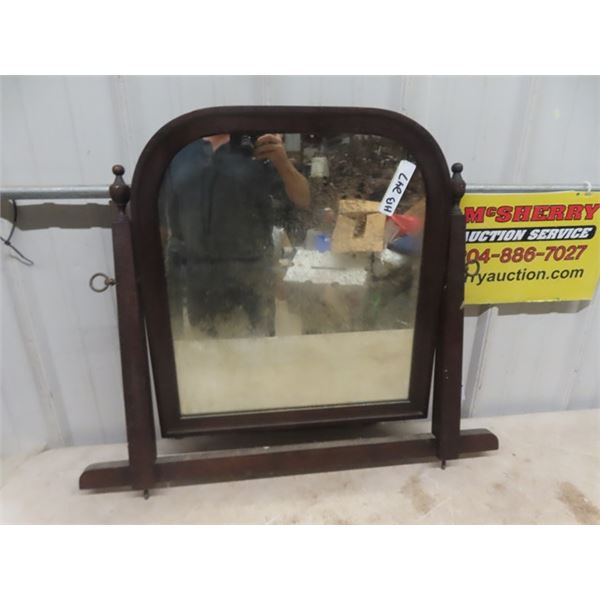 Swing Mirror with Wooden Frame 21" x 23"