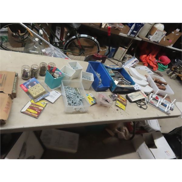 Nails, Screws, Staples, Eavestrough Nails + Elbows plus more
