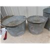 Image 3 : 5 Galvanized Pails + Tubs
