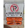 Image 3 : Metal No Parking Street Sign 18" x 24", Set of Horse Hames, Nail Puller