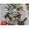 Image 3 : Odds n Ends of Tools; Level, Caulking Gun, Chisel, Allen Wrenches, Power Bar, Calipers, Flashlights,