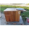 Image 1 : Homemade Potters Wheel on Cabinet with Clay & Accessories