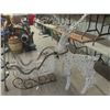 Image 1 : Reindeer + Sleigh Lighted Christmas Lawn Ornaments
