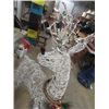 Image 4 : Reindeer + Sleigh Lighted Christmas Lawn Ornaments