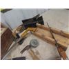 Image 4 : Wood Working Tools in Wooden Tool Box; Saws, Level, Hammer, Mitre plus more