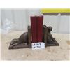 Image 1 : Duck Unlimited Puppy Bookends with (2) 1930s National Geographic Books