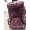 Image 3 : Leather Swivel Living Room Chair & Ottoman