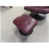 Image 4 : Leather Swivel Living Room Chair & Ottoman